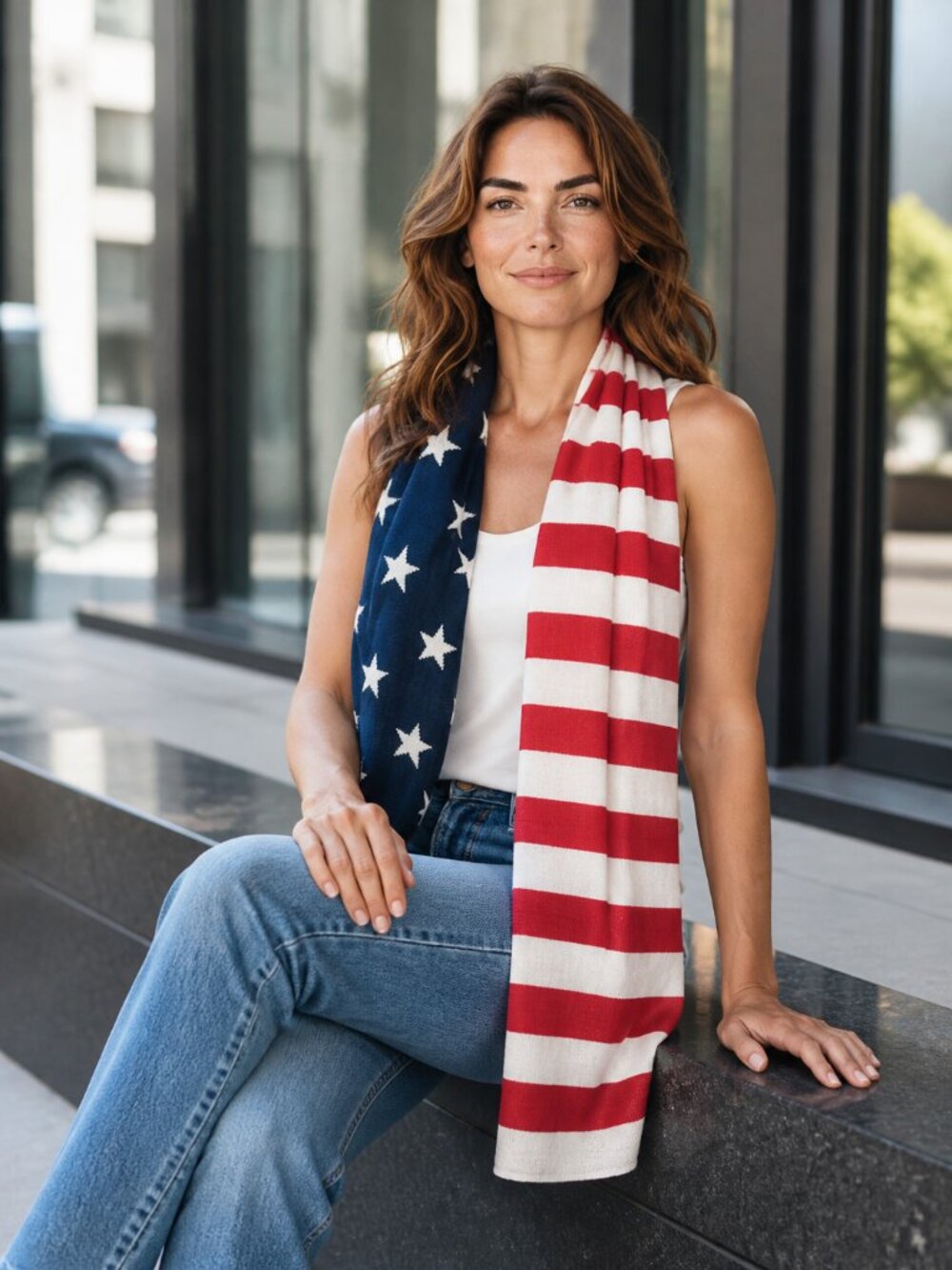 Stars & Stripes American Flag Scarf